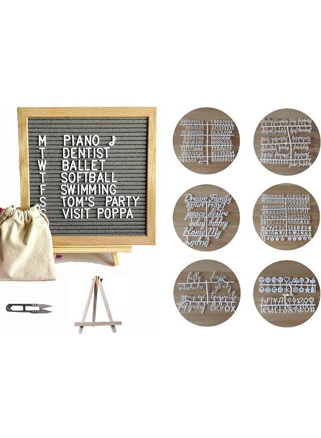 Garlo Double Sided Felt Letter Board with Rustic Wood Frame,439 Precut White Letters,Months & Days & Script Cursive Words,Wall & Tabletop Display Decor - Image 2